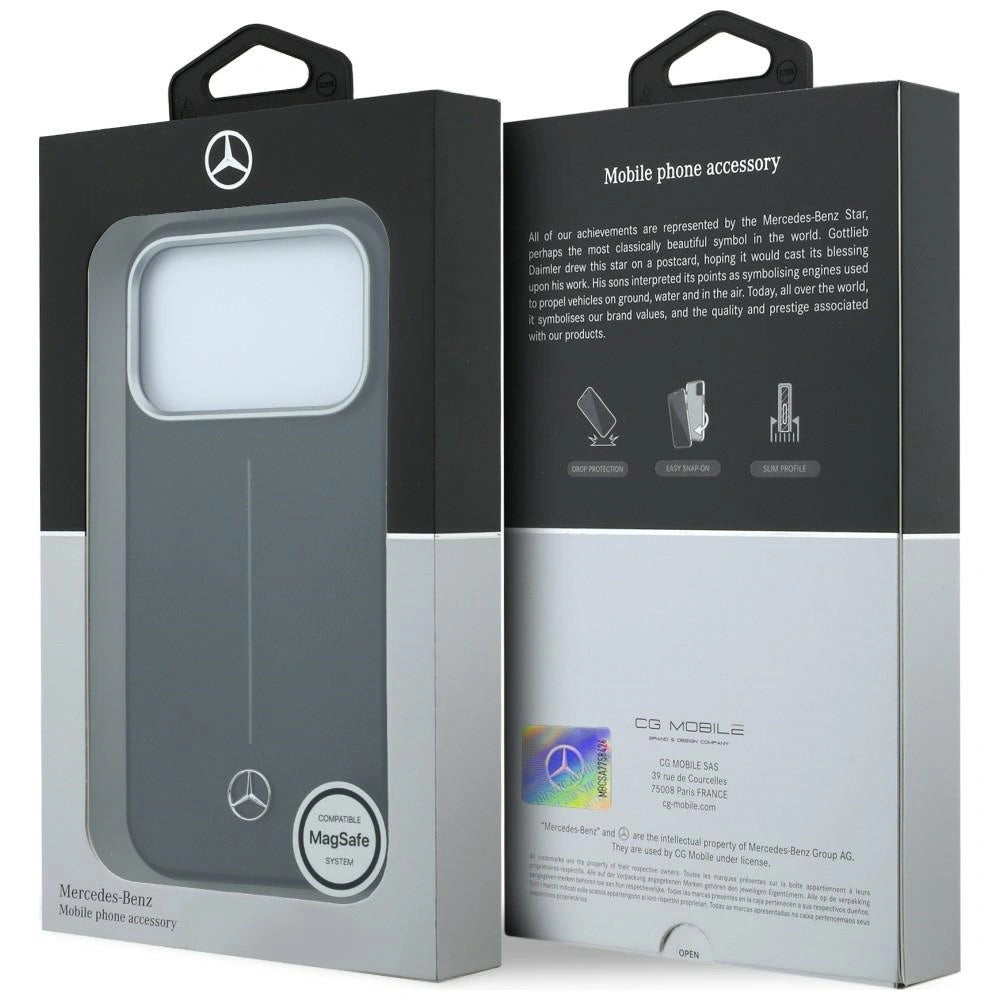 Etui Mercedes Leather Semi Wrap Iconic Line na iPhone 17 Pro - czarne – zdjęcie 8