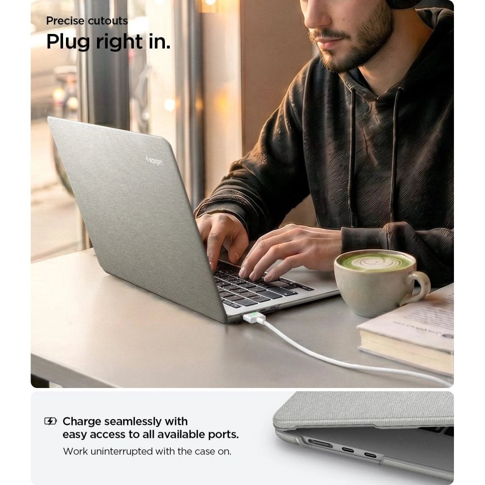 Etui Spigen Urban Fit na MacBook Air 13" 2023 / 2024 / 2025 2026 - szare – zdjęcie 10