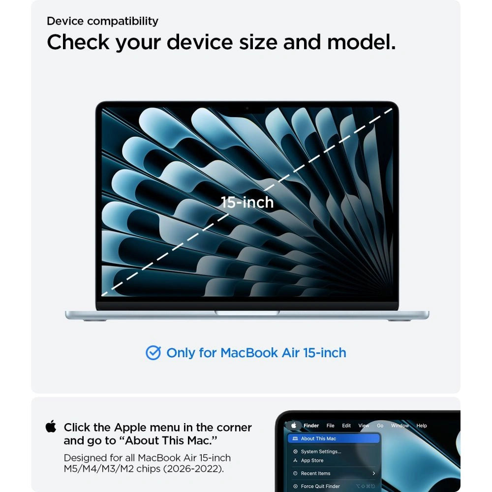 Etui Spigen Urban Fit na MacBook Air 15" 2023 / 2024 / 2025 / 2026 - szare – zdjęcie 11