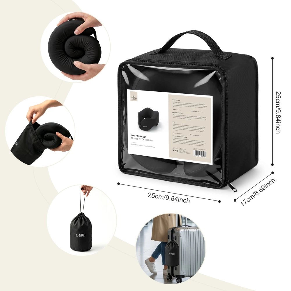 Poduszka podróżna Tech-Protect ComfortRest - czarna – zdjęcie 7