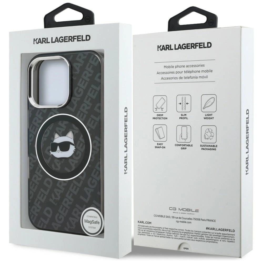 Etui Karl Lagerfeld IML Choupette Head Logo na iPhone 16 Pro Max - czarne – zdjęcie 8
