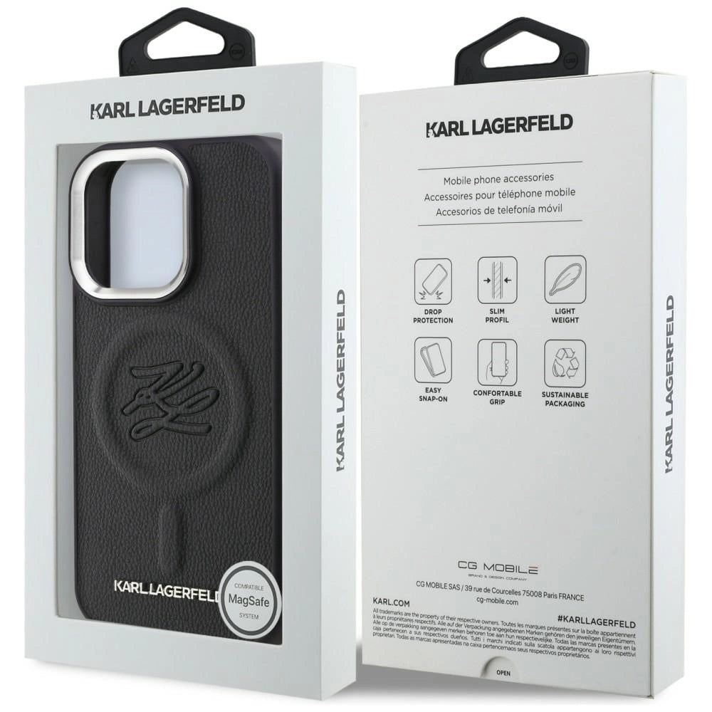 Etui Karl Lagerfeld Initial & Metal Logo MagSafe na iPhone 16 Pro - czarne – zdjęcie 8