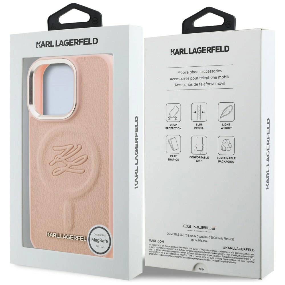 Etui Karl Lagerfeld Initial & Metal Logo na iPhone 16 Pro Max - różowe – zdjęcie 8