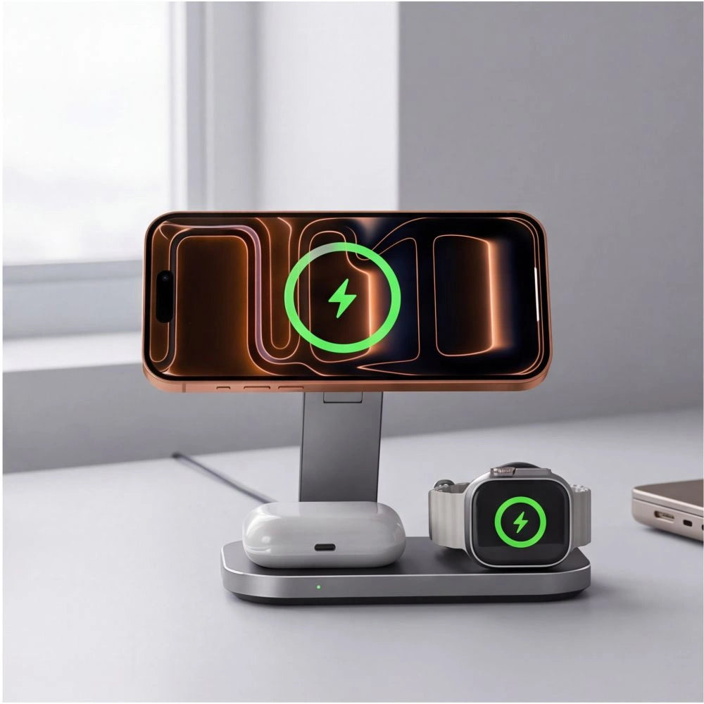 Ładowarka indukcyjna Tech-Protect A52 3in1 MagSafe 25W QI2.2 - czarna – zdjęcie 10