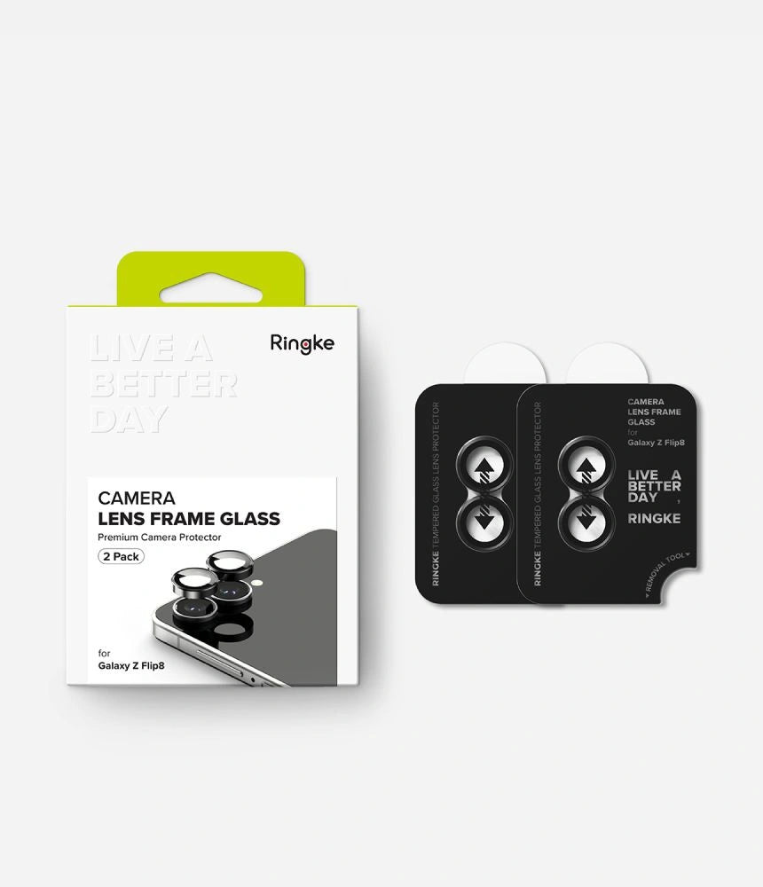 Osłona aparatu Ringke Camera Frame na Samsung Galaxy Z Flip 8 - czarna – zdjęcie 9