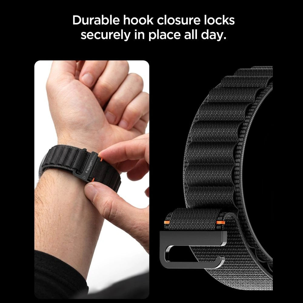 Pasek Spigen WBF1 na Samsung Galaxy Watch Ultra 47 mm - czarny – zdjęcie 9