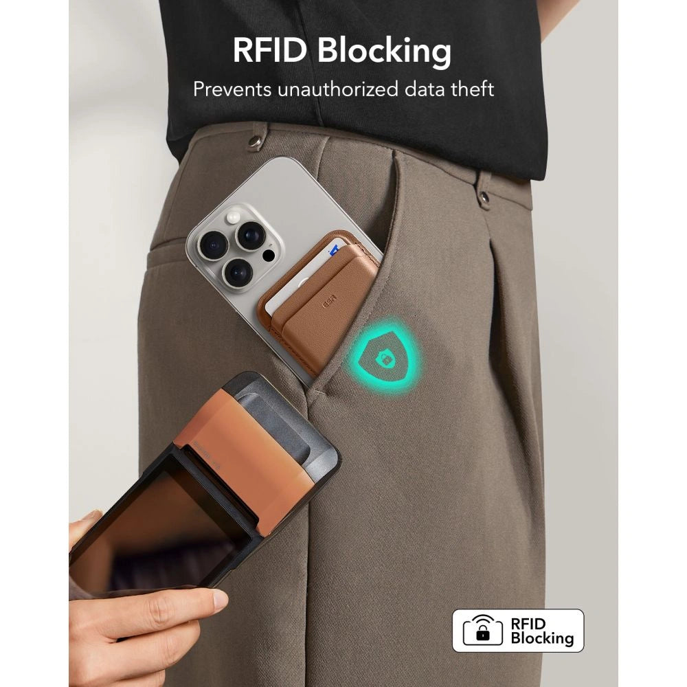 Portfel magnetyczny ESR Classic Magnetic Wallet na telefon - brązowy – zdjęcie 9
