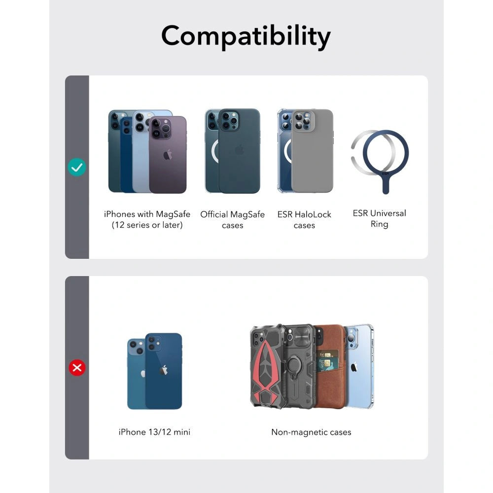 Portfel magnetyczny ESR Classic RFID Magnetic Wallet na telefon - brązowy – zdjęcie 10