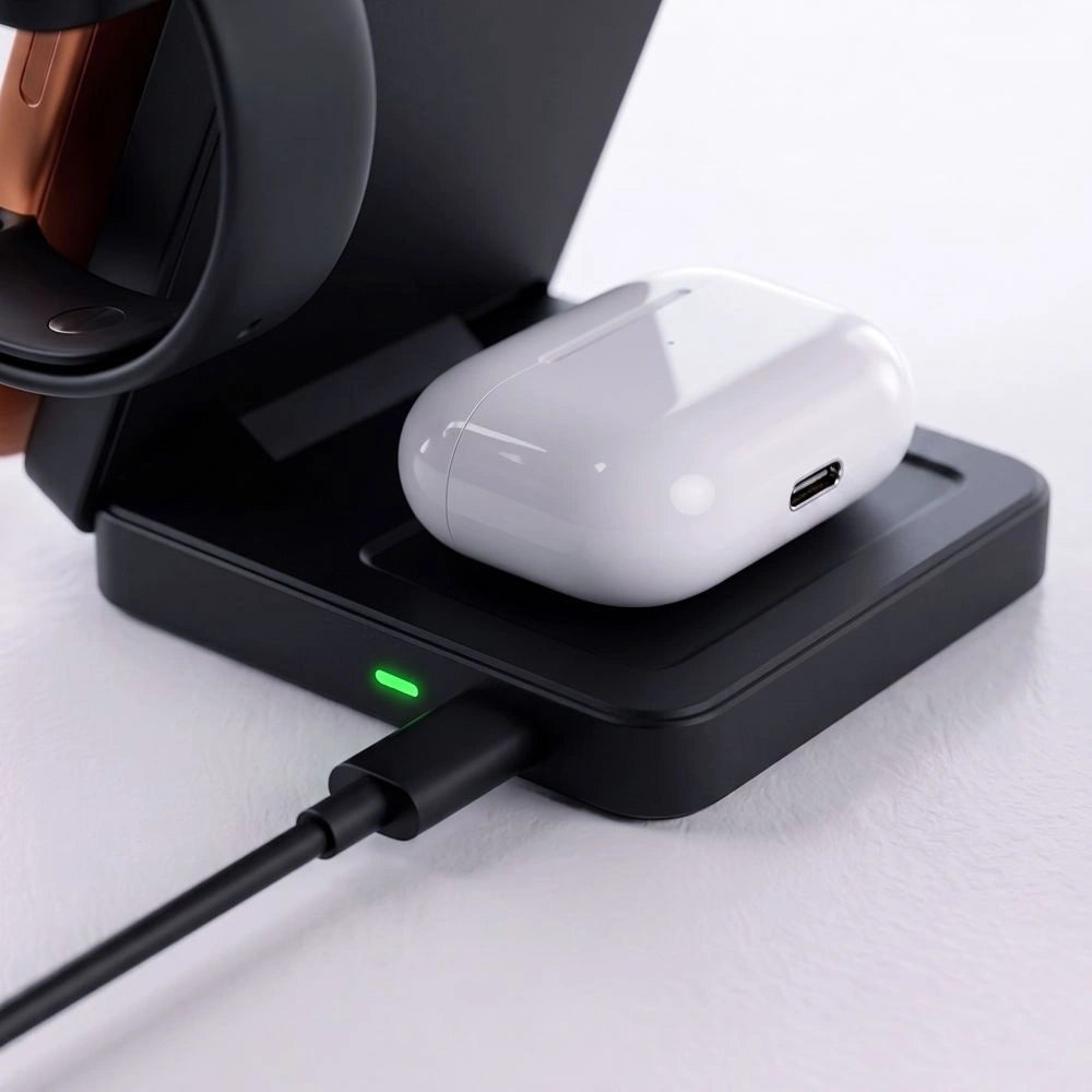 Ładowarka bezprzewodowa Tech-Protect A56 3in1 MagSafe + kabel - czarna – zdjęcie 9
