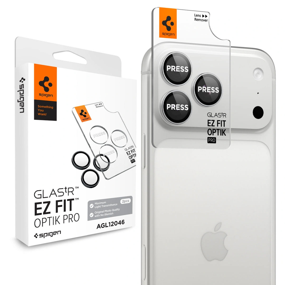 Szkło hartowane na aparat Spigen na iPhone 18 Pro / 18 Pro Max - srebrne – zdjęcie 6