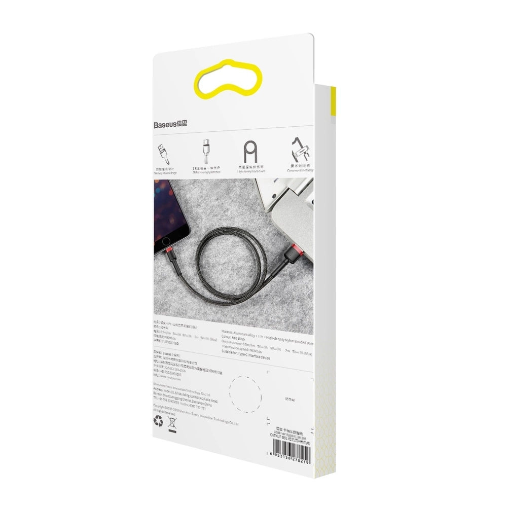 Kabel Baseus Cafule USB-A / Lightning 1.5A QC 3.0 2 m - czarno-czerwony – zdjęcie 10