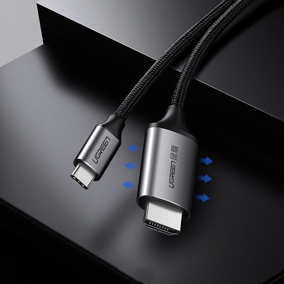 Ugreen kabel przewód HDMI - USB Typ C 4K 60 Hz 1,5 m czarno-szary (MM142