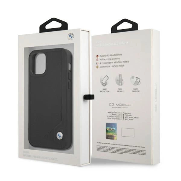 Etui BMW Leather Deboss na iPhone 12 / iPhone 12 Pro - czarne – zdjęcie 8