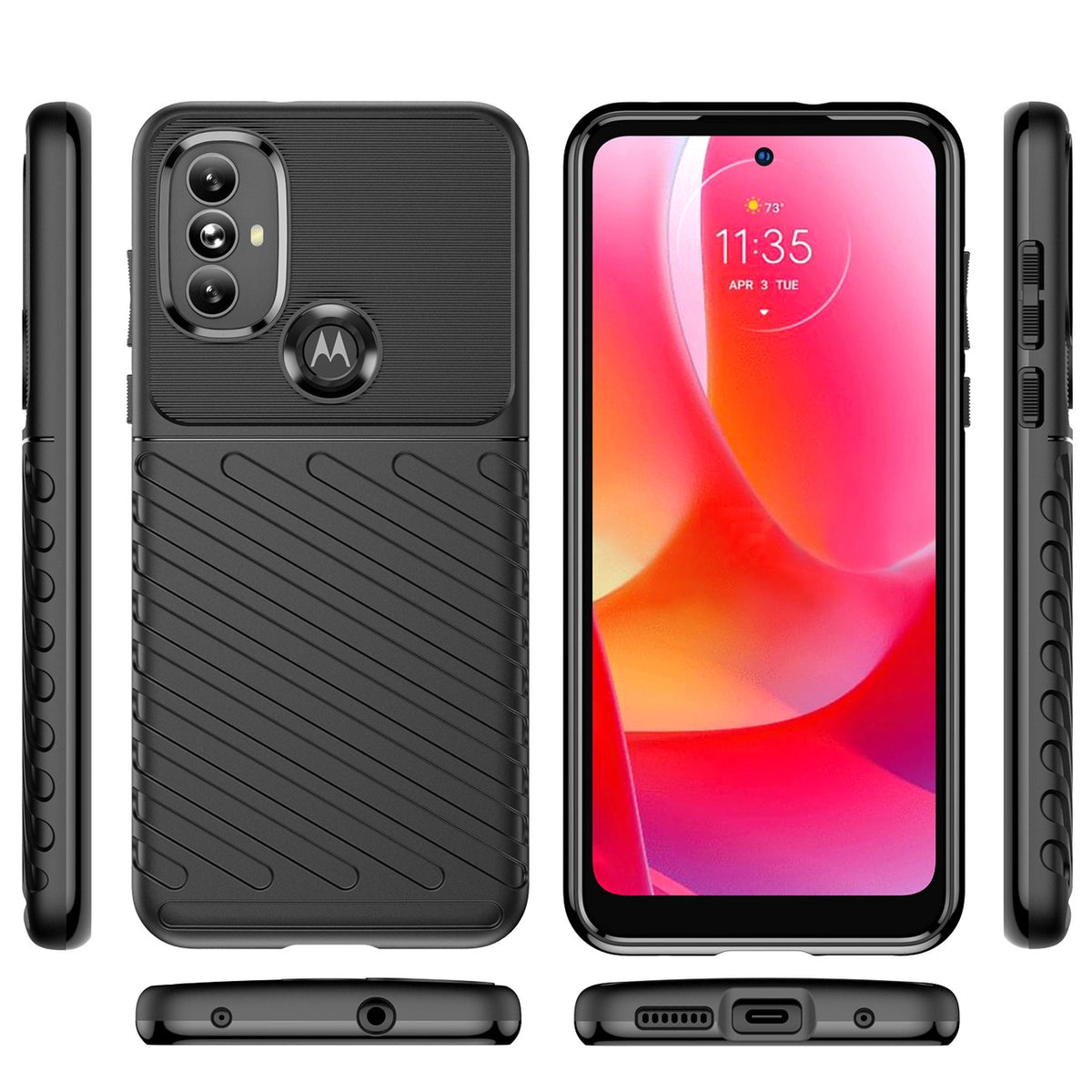 Thunder Case elastyczne pancerne etui pokrowiec Motorola Moto G Power 2022 – zdjęcie 8