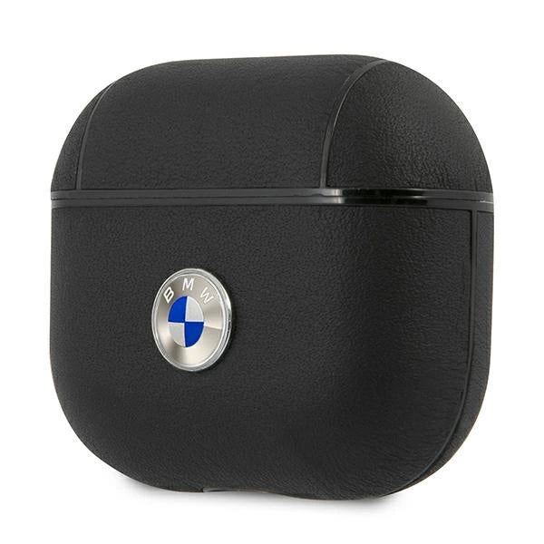 Etui BMW Genuine Leather Silver Logo na AirPods 3 - czarne – zdjęcie 3