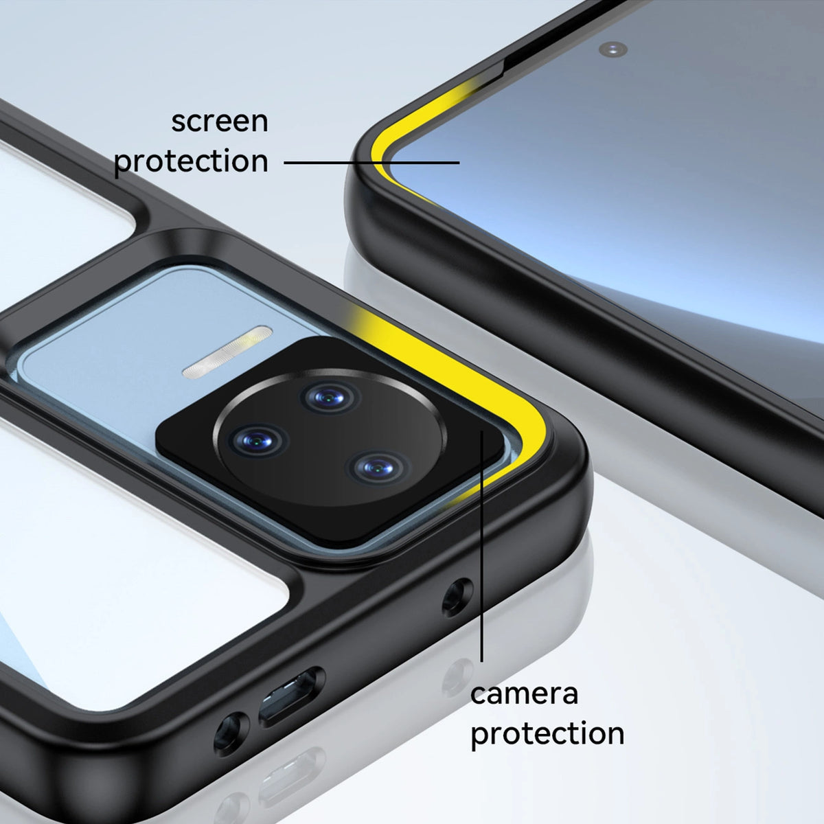 Outer Space Case etui Xiaomi Poco F4 5G pokrowiec z elastyczną ramką czarne – zdjęcie 10