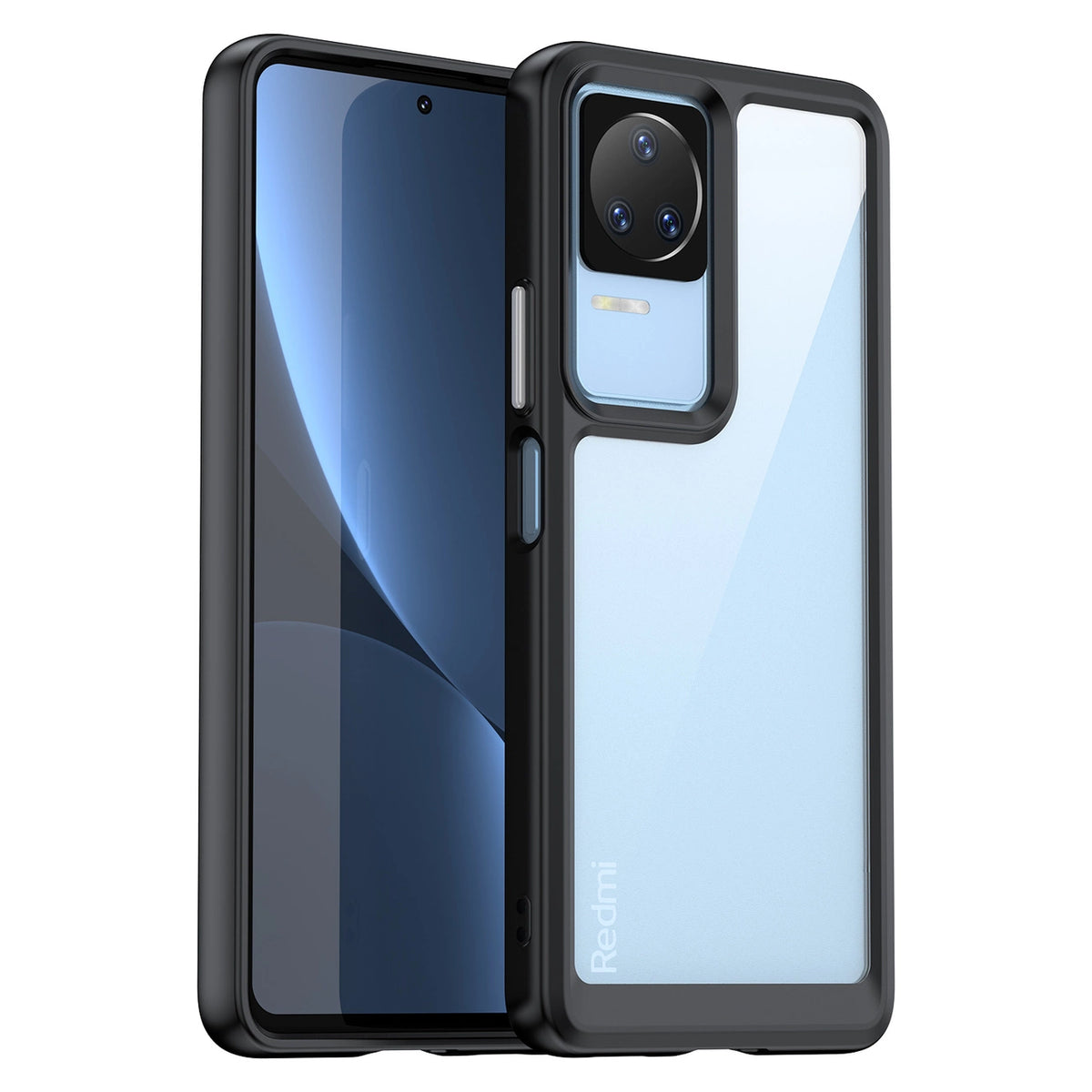 Outer Space Case etui Xiaomi Poco F4 5G pokrowiec z elastyczną ramką czarne – zdjęcie 11