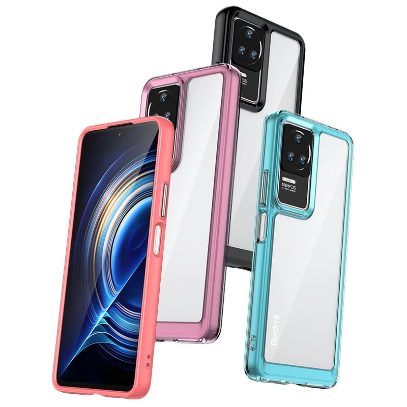 Outer Space Case etui Xiaomi Poco F4 5G pokrowiec z elastyczną ramką czarne – zdjęcie 3