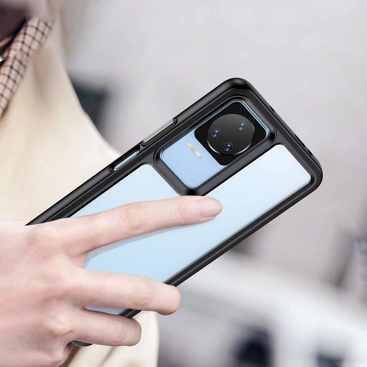 Outer Space Case etui Xiaomi Poco F4 5G pokrowiec z elastyczną ramką czarne – zdjęcie 9