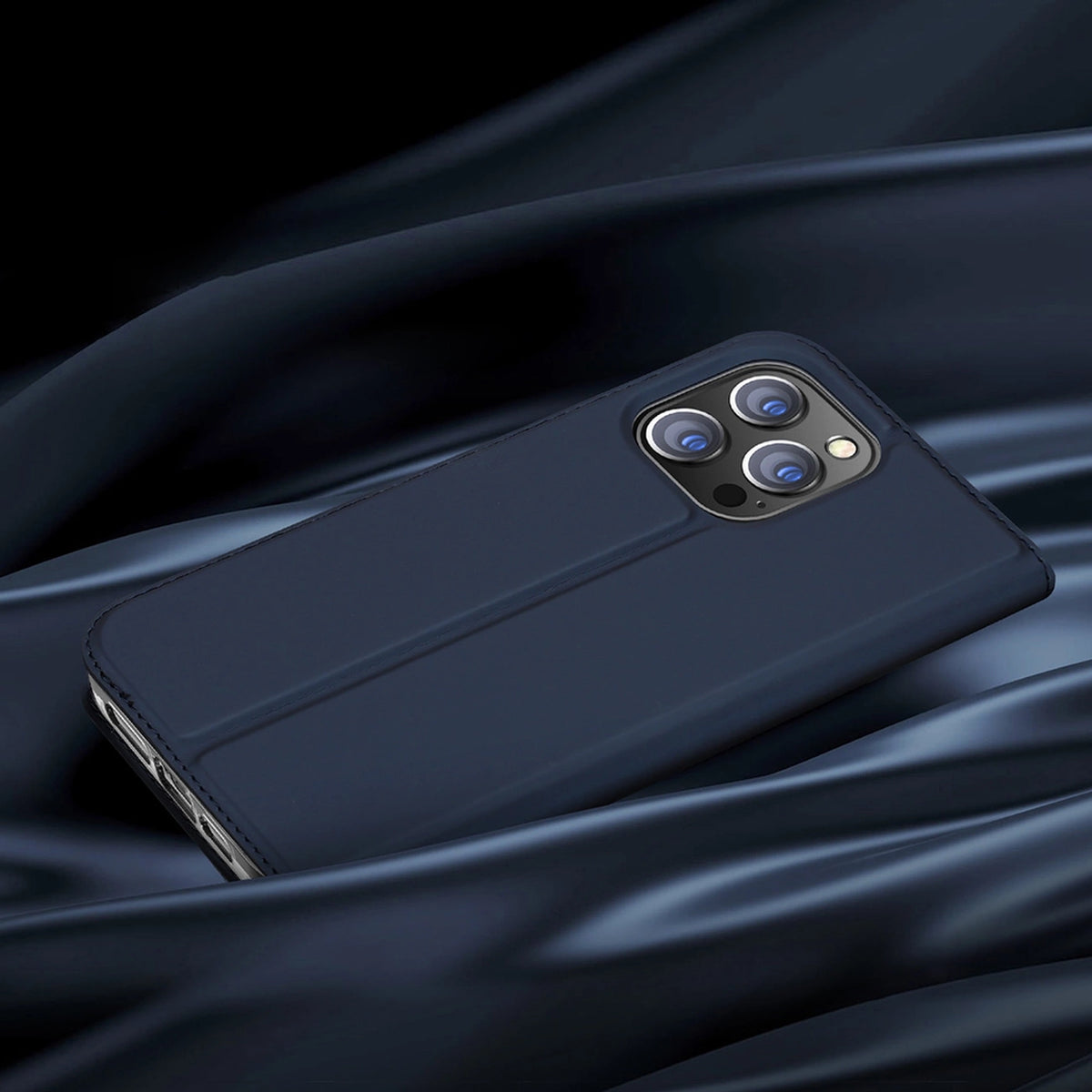 Dux Ducis Skin Pro kabura etui pokrowiec z klapką iPhone 14 Pro Max złoty – zdjęcie 11