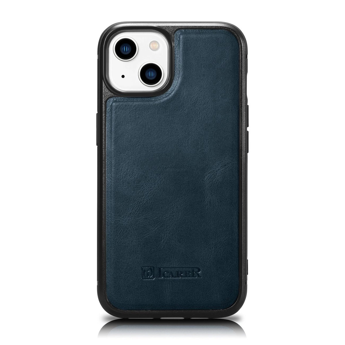 iCarer Leather Oil Wax etui do iPhone 14 Plus niebieski (WMI14220719-BU)