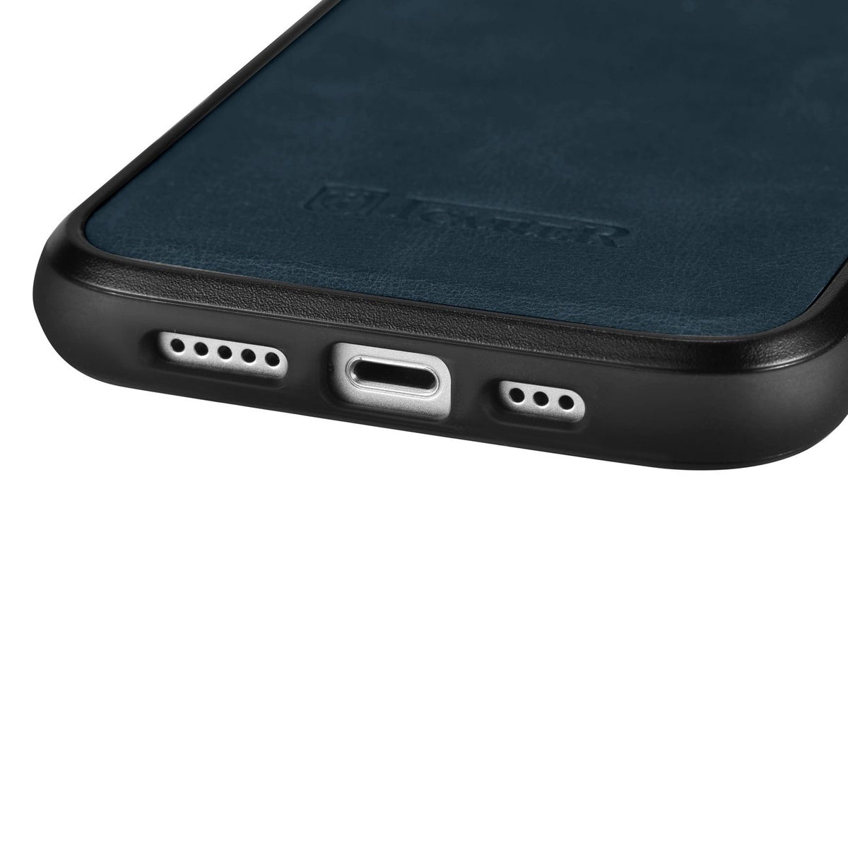 iCarer Leather Oil Wax etui do iPhone 14 Plus niebieski (WMI14220719-BU) – zdjęcie 2