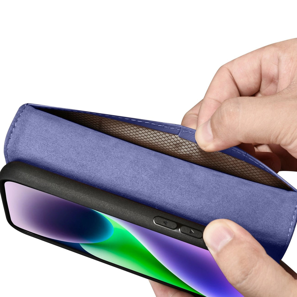 iCarer Wallet Case 2in1 etui iPhone 14 Plus skórzany pokrowiec z klapką – zdjęcie 10