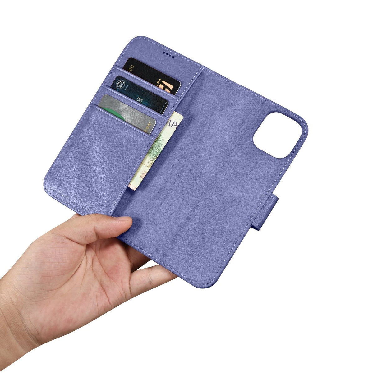 iCarer Wallet Case 2in1 etui iPhone 14 Plus skórzany pokrowiec z klapką – zdjęcie 14