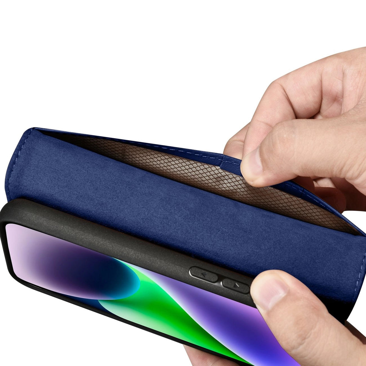 iCarer Wallet Case 2in1 etui iPhone 14 Plus skórzany pokrowiec z klapką – zdjęcie 11