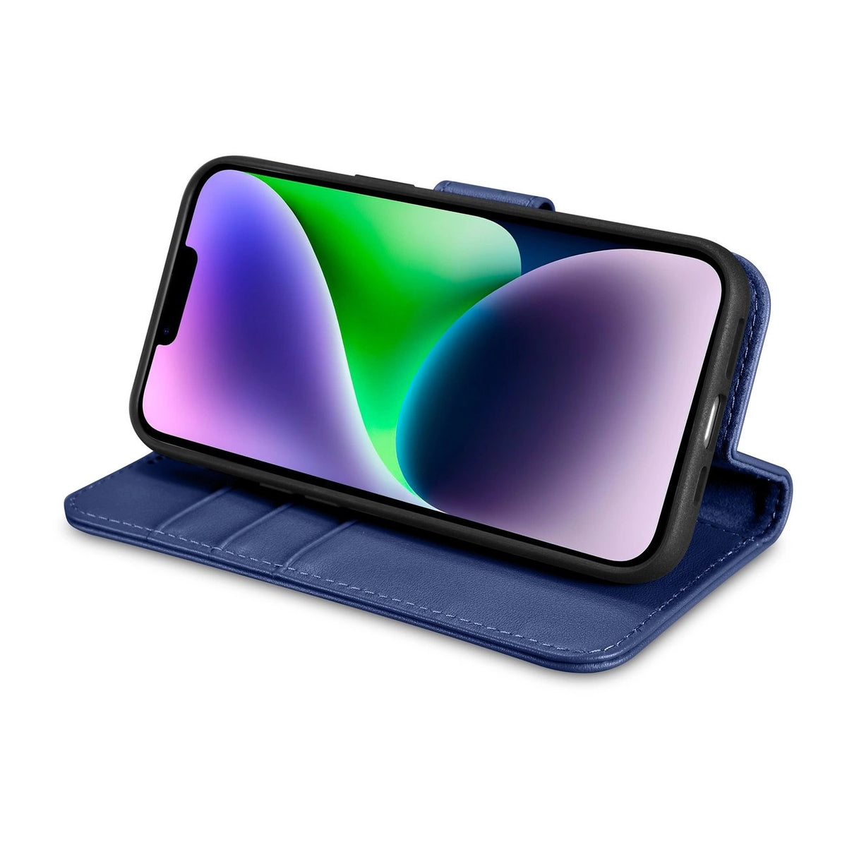 iCarer Wallet Case 2in1 etui iPhone 14 Plus skórzany pokrowiec z klapką – zdjęcie 9