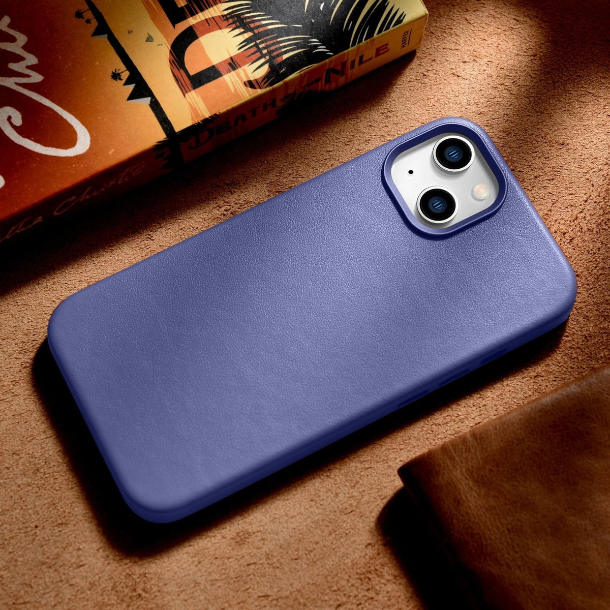 iCarer Case Leather pokrowiec etui z naturalnej skóry do iPhone 14 Plus – zdjęcie 16