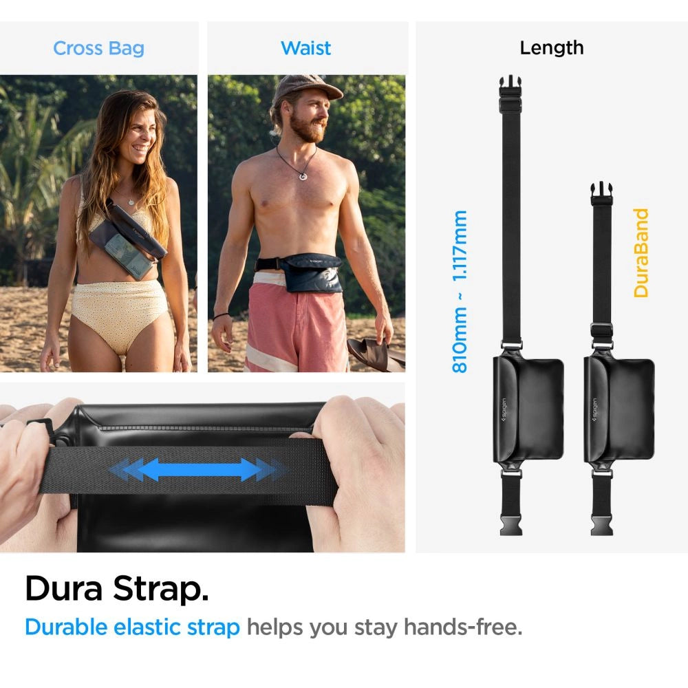 Torba Spigen Aqua Shield A620 wodoodporna biodrowa IPX8 - czarna – zdjęcie 5