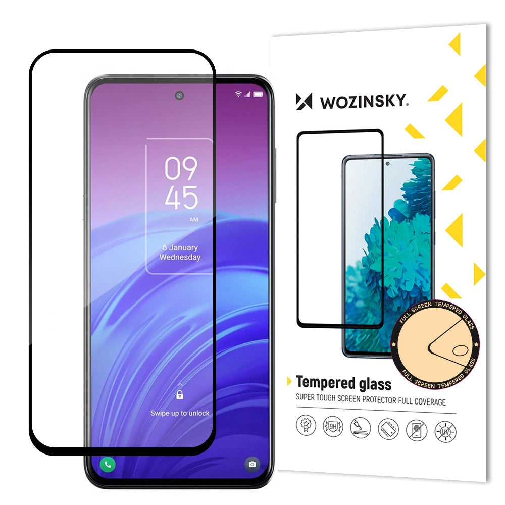 Wozinsky wytrzymałe na cały ekran z ramką Case Friendly TCL 20L czarny