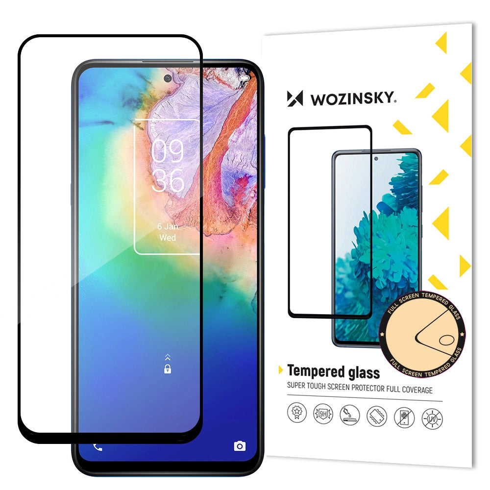 Wozinsky wytrzymałe na cały ekran z ramką Case Friendly TCL 20 5G czarny