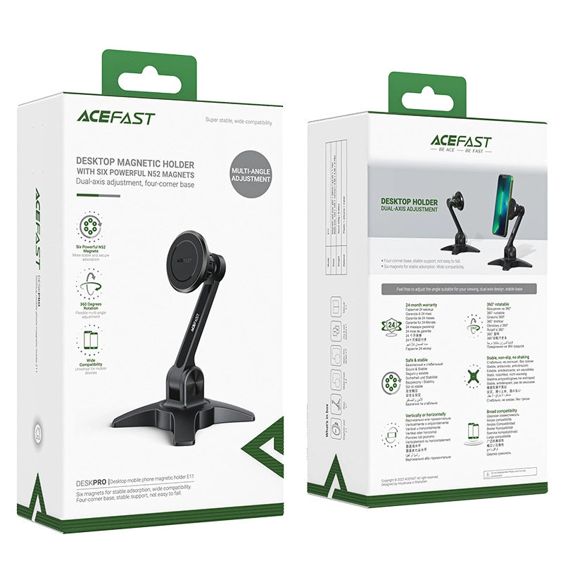 Acefast podstawka stojak uchwyt magnetyczny do telefonu czarny (E11) – zdjęcie 5