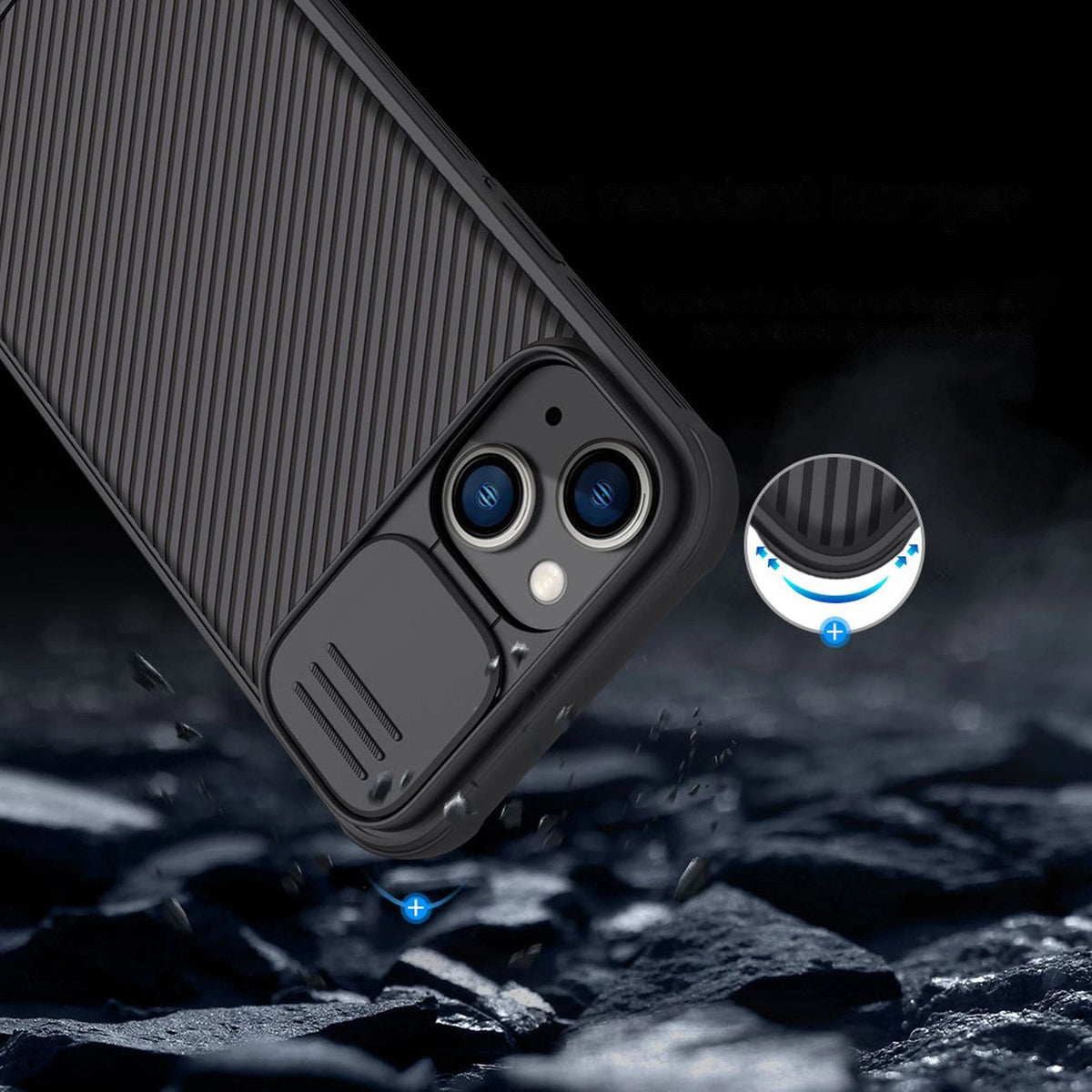 Nillkin CamShield Pro Case etui iPhone 14 Plus na aparat kamerę zielony – zdjęcie 13