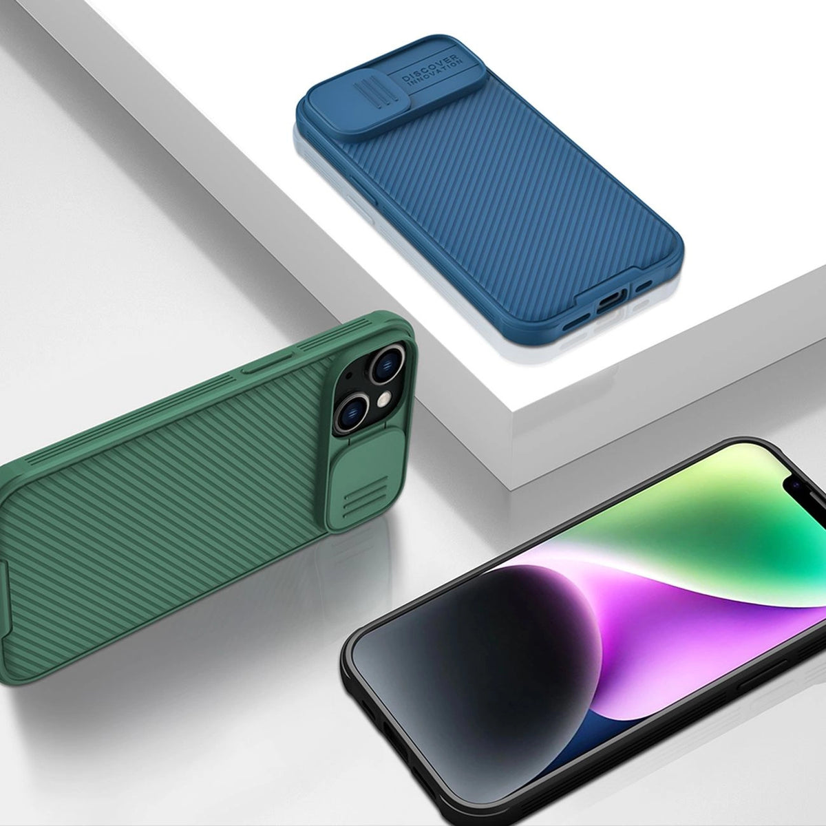 Nillkin CamShield Pro Case etui iPhone 14 Plus na aparat kamerę zielony – zdjęcie 14