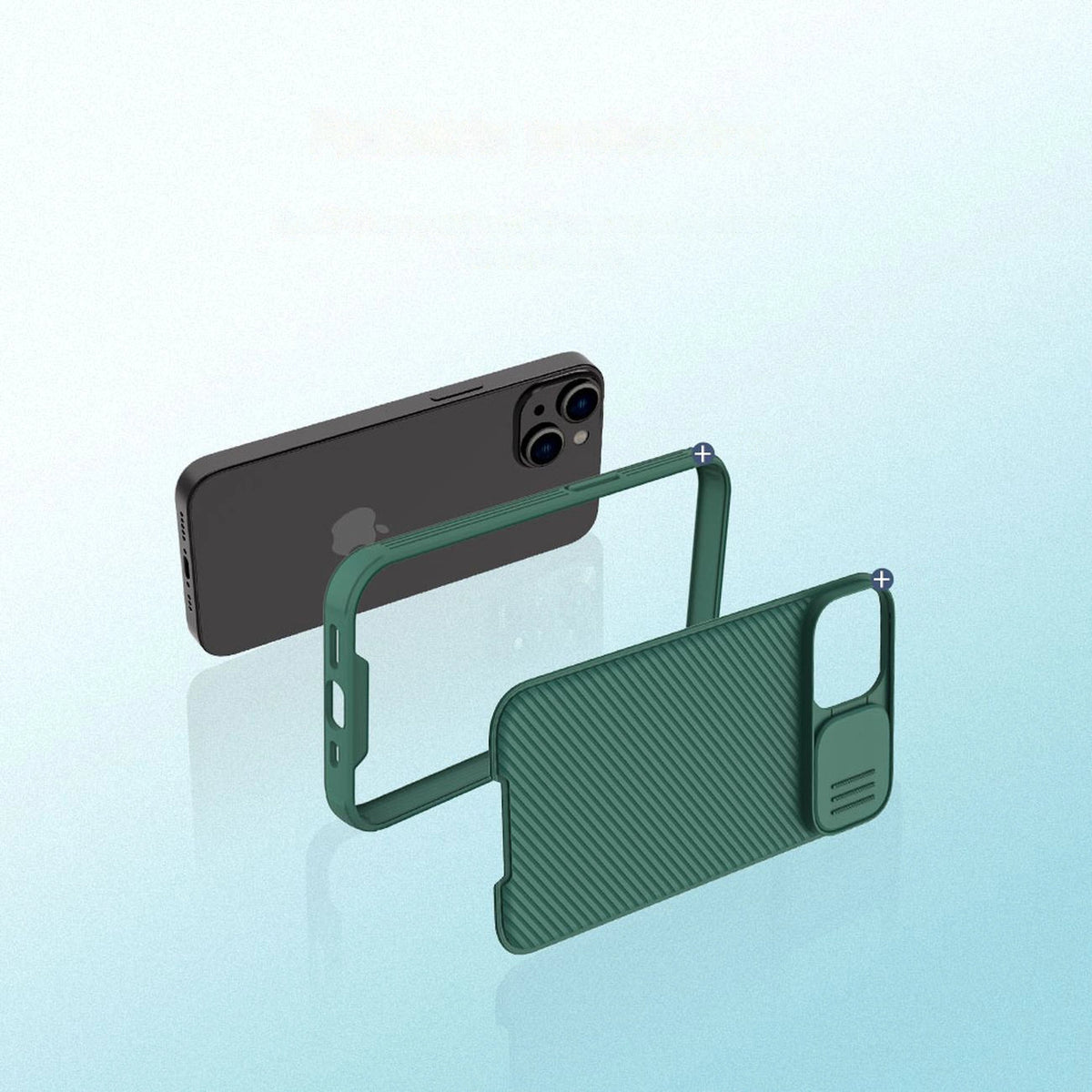 Nillkin CamShield Pro Case etui iPhone 14 Plus na aparat kamerę zielony – zdjęcie 9