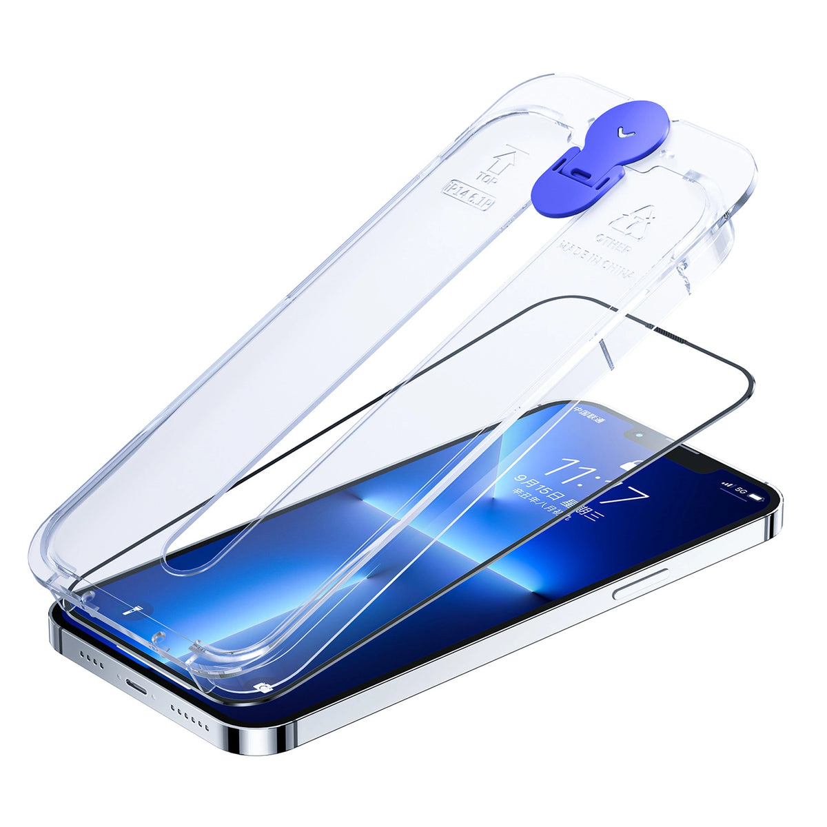 Joyroom Knight szkło do iPhone 14 Plus z zestawem montażowym przezroczysty