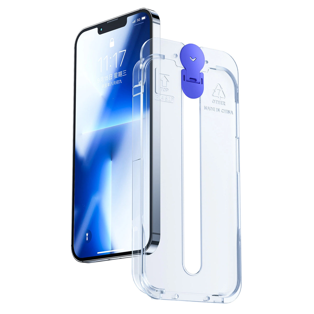 Joyroom Knight szkło do iPhone 14 Plus z zestawem montażowym przezroczysty – zdjęcie 2