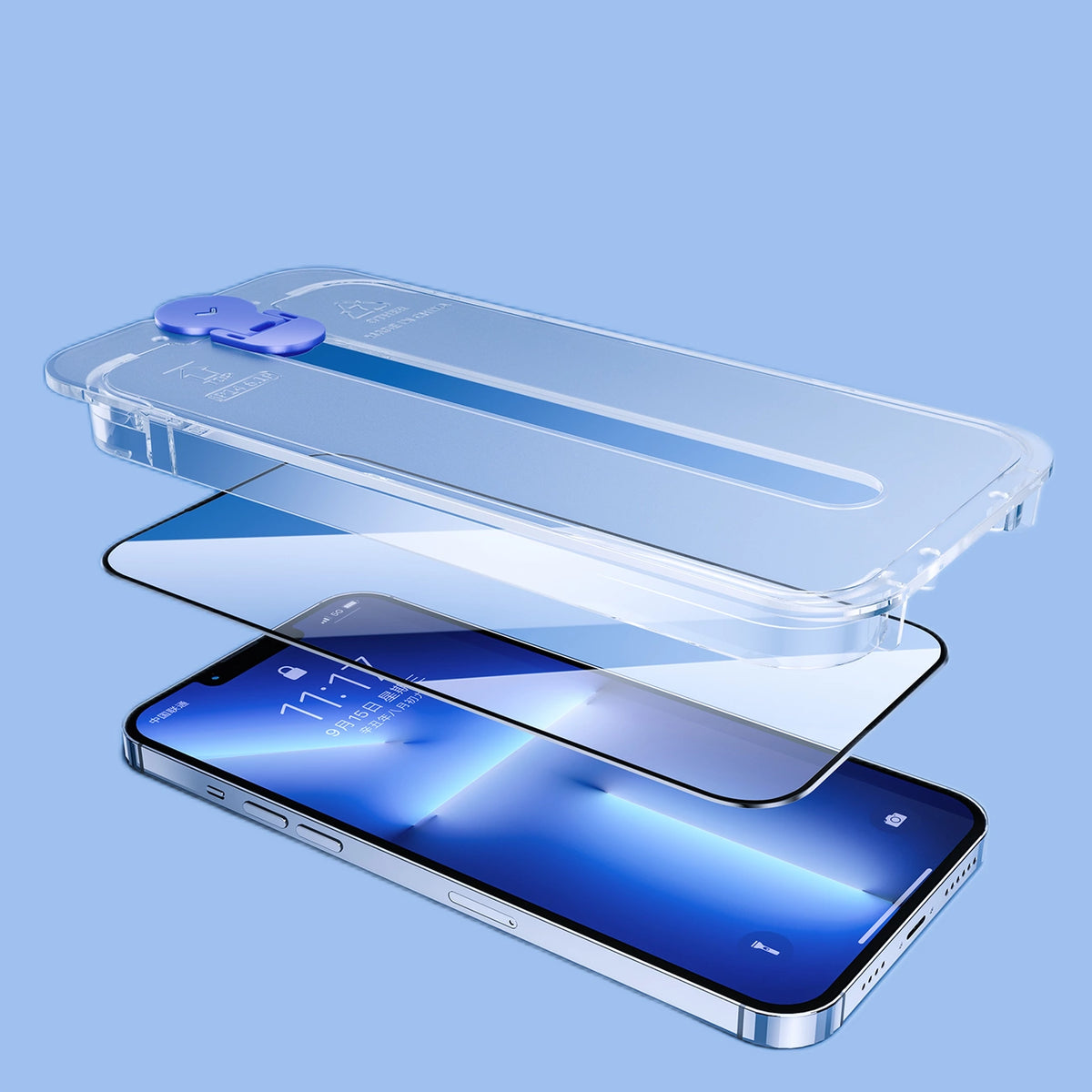 Joyroom Knight szkło do iPhone 14 Plus z zestawem montażowym przezroczysty – zdjęcie 9