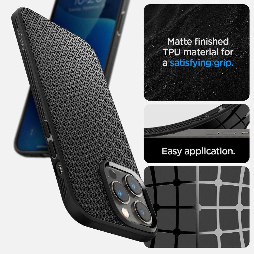 Etui Spigen Liquid Air na iPhone 14 Pro - czarny mat – zdjęcie 5