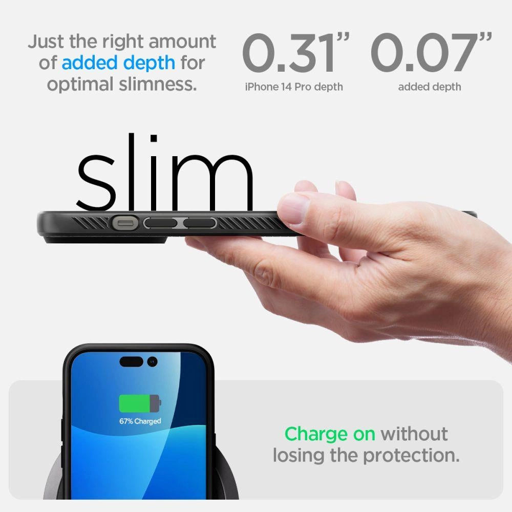 Etui Spigen Liquid Air na iPhone 14 Pro - czarny mat – zdjęcie 12