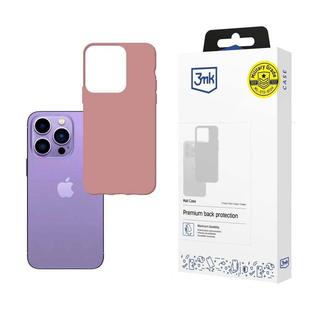 Etui 3mk Matt Case na iPhone 14 Pro Max - różowe