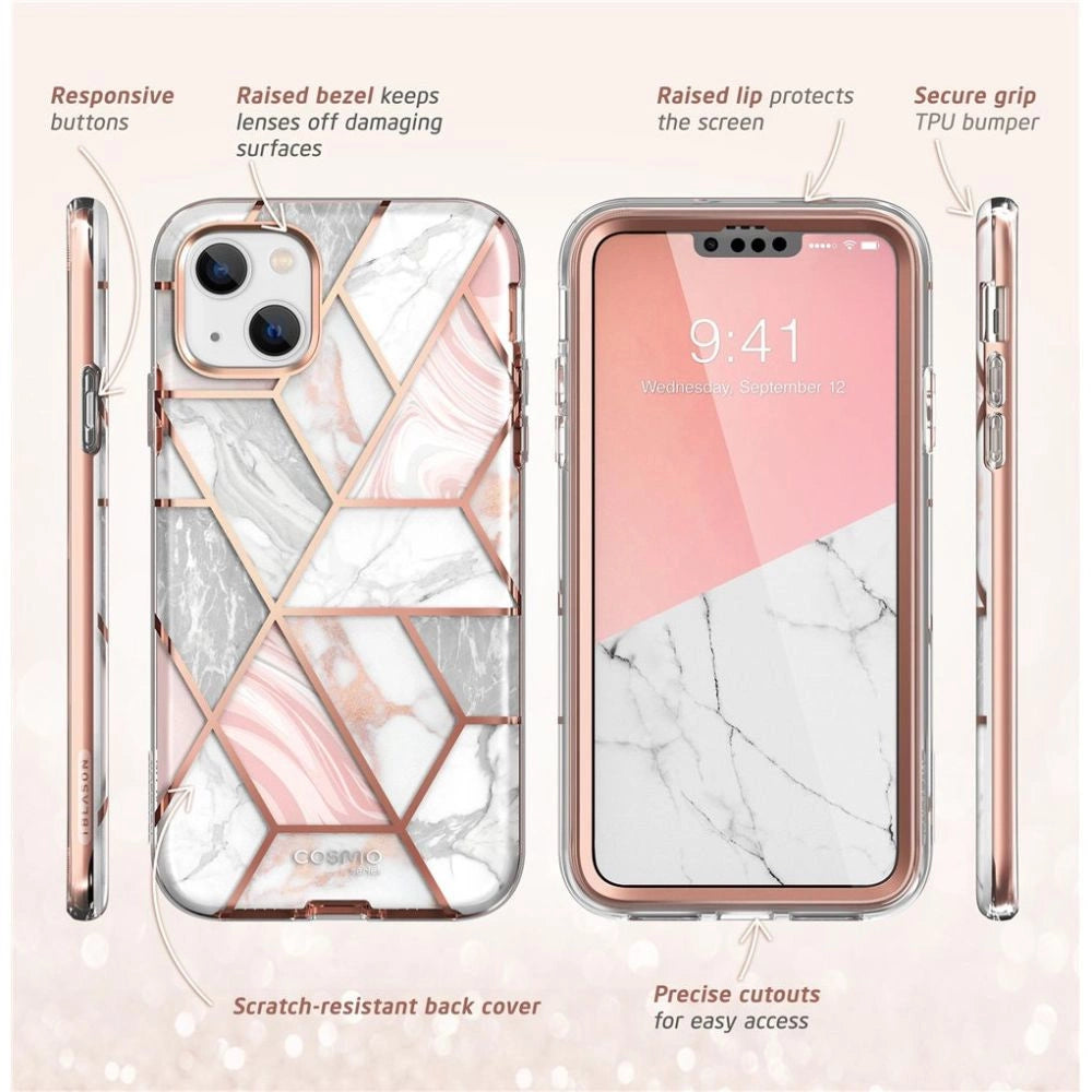 Etui Supcase Cosmo na iPhone 14 Plus - różowy marmur – zdjęcie 7