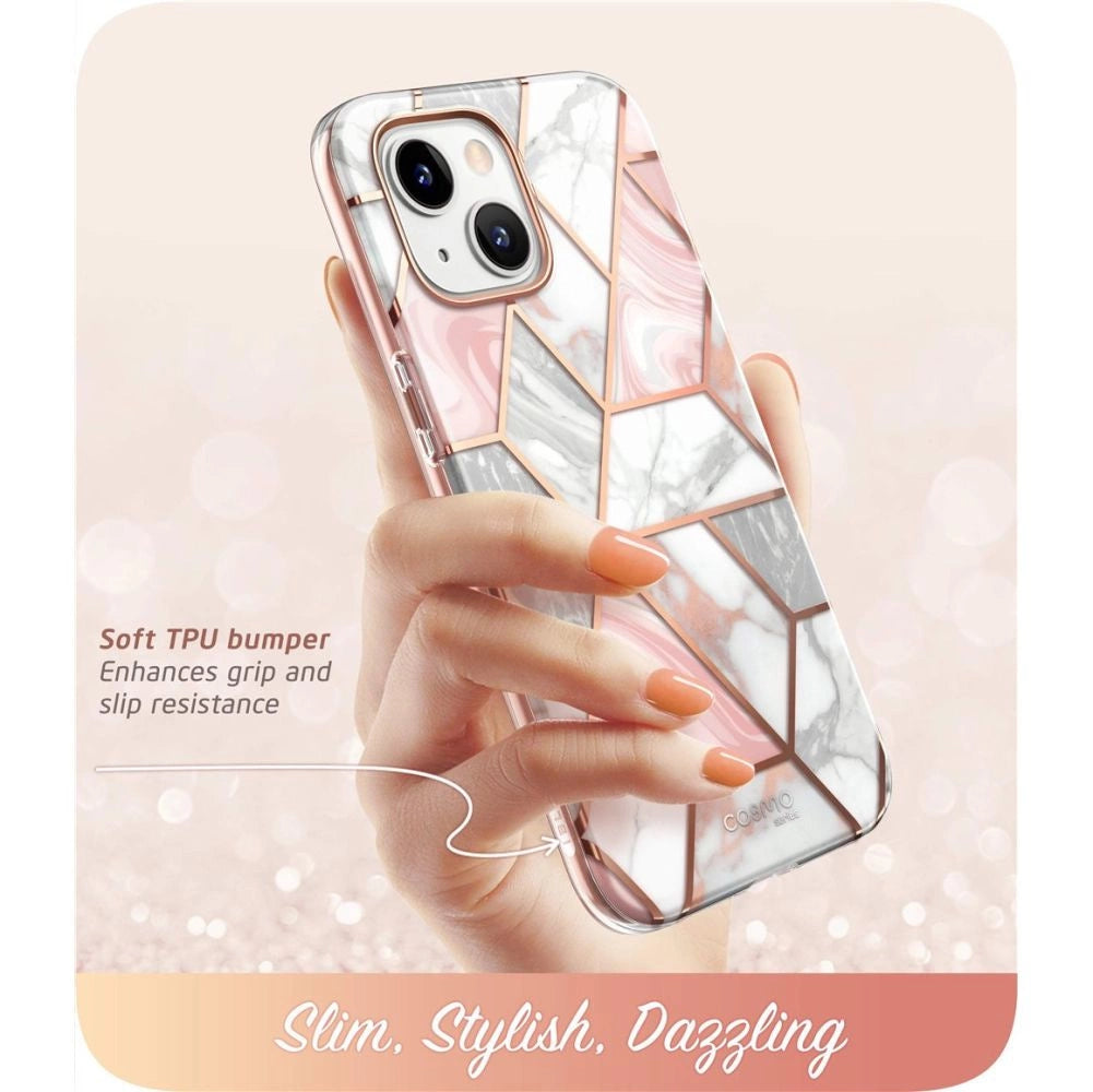 Etui Supcase Cosmo na iPhone 14 Plus - różowy marmur – zdjęcie 2