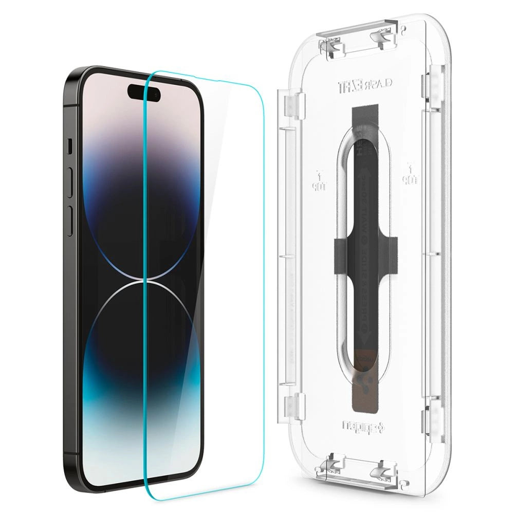 Szkło hartowane Spigen Glas.tR EZ Fit na iPhone 14 Pro - 2 szt. – zdjęcie 3