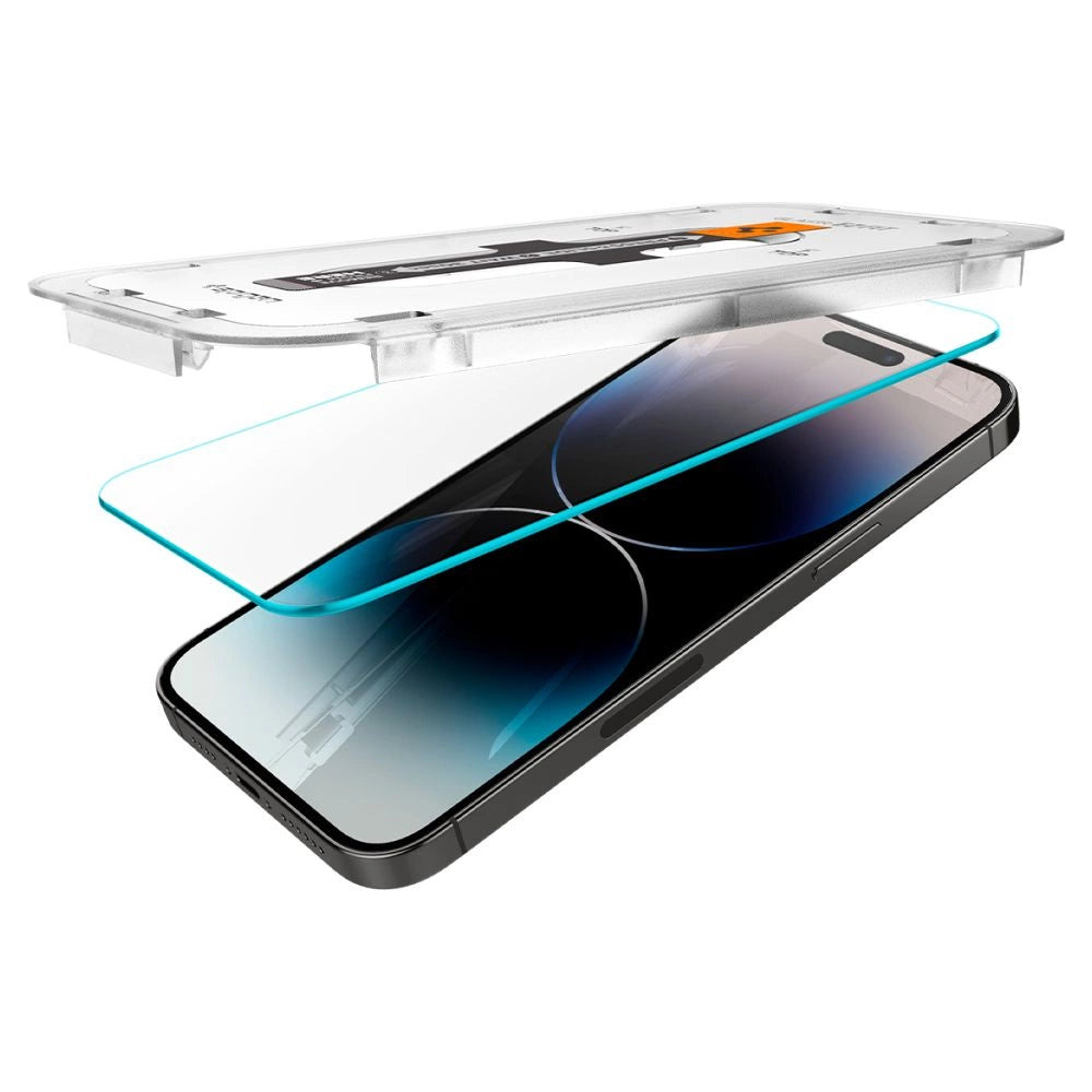Szkło hartowane Spigen Glas.tR EZ Fit na iPhone 14 Pro - 2 szt. – zdjęcie 6