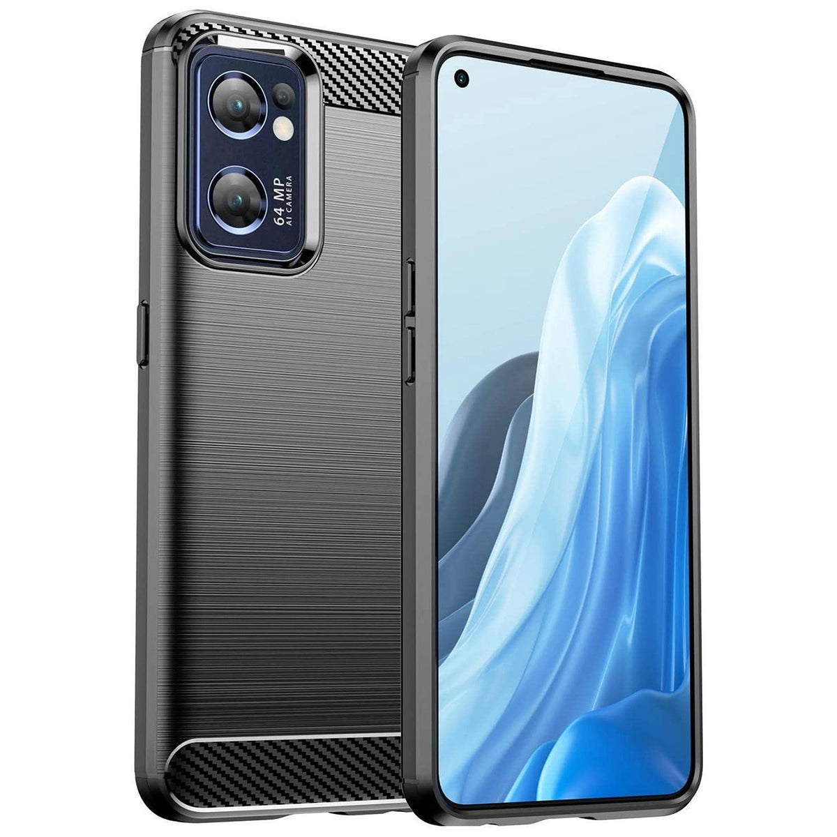 Carbon Case etui Realme Narzo 50 5G elastyczny silikonowy karbonowy