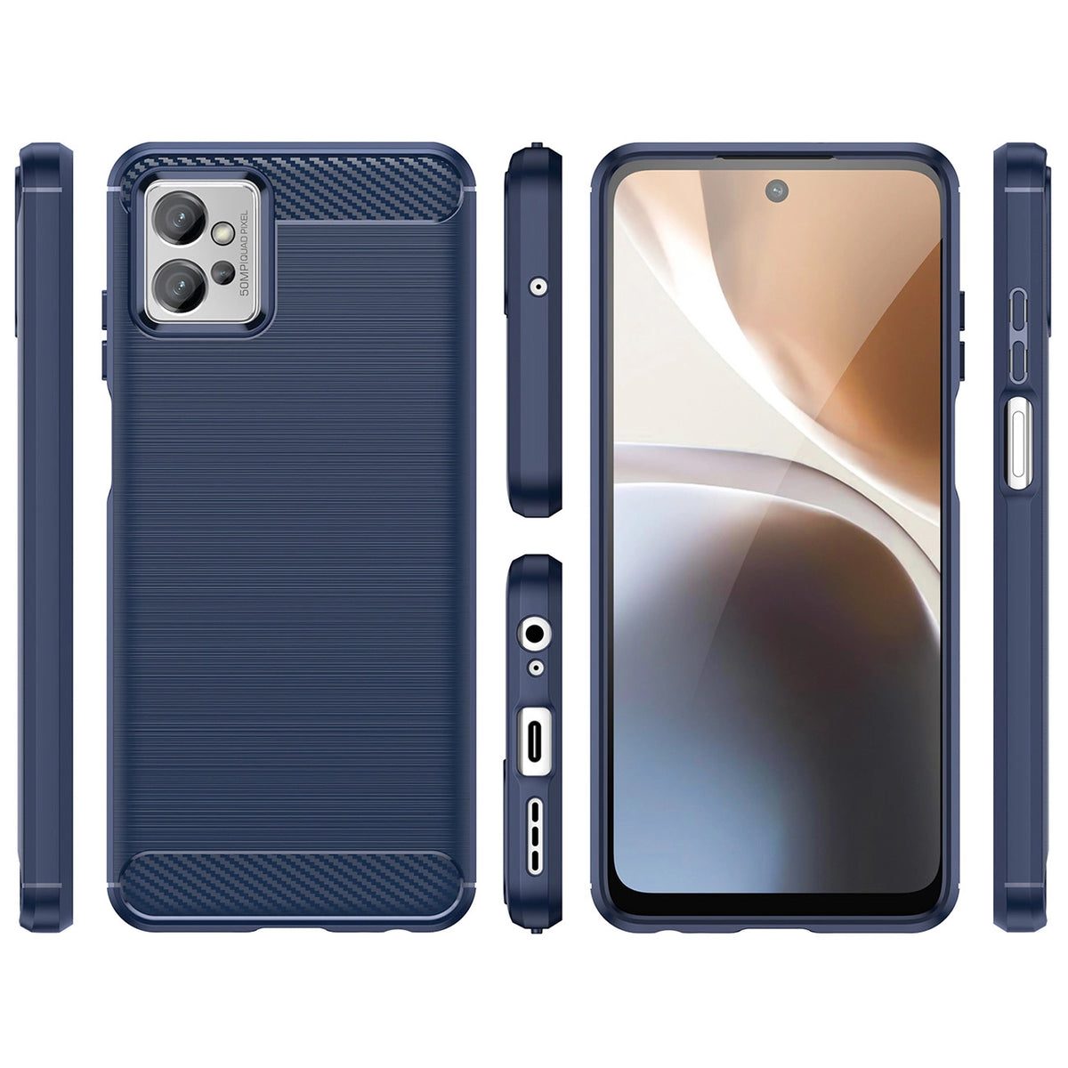 Carbon Case etui Realme Narzo 50 5G elastyczny silikonowy karbonowy – zdjęcie 2